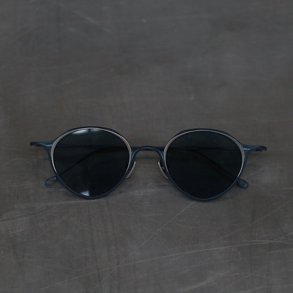 Rigards RG1093TI Series Beta Titanium Sunglasses, RG-RG1093TI-WYHTJSKLP, Midnight Black with Titanium Frame and Blue Lenses